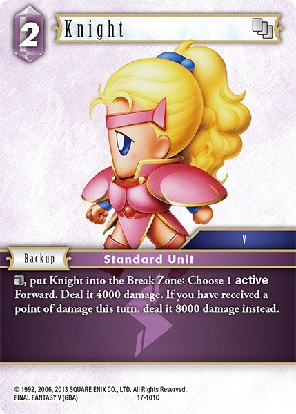 Image for Knight (101) (Rebellion's Call) (17-101C) - Final Fantasy TCG