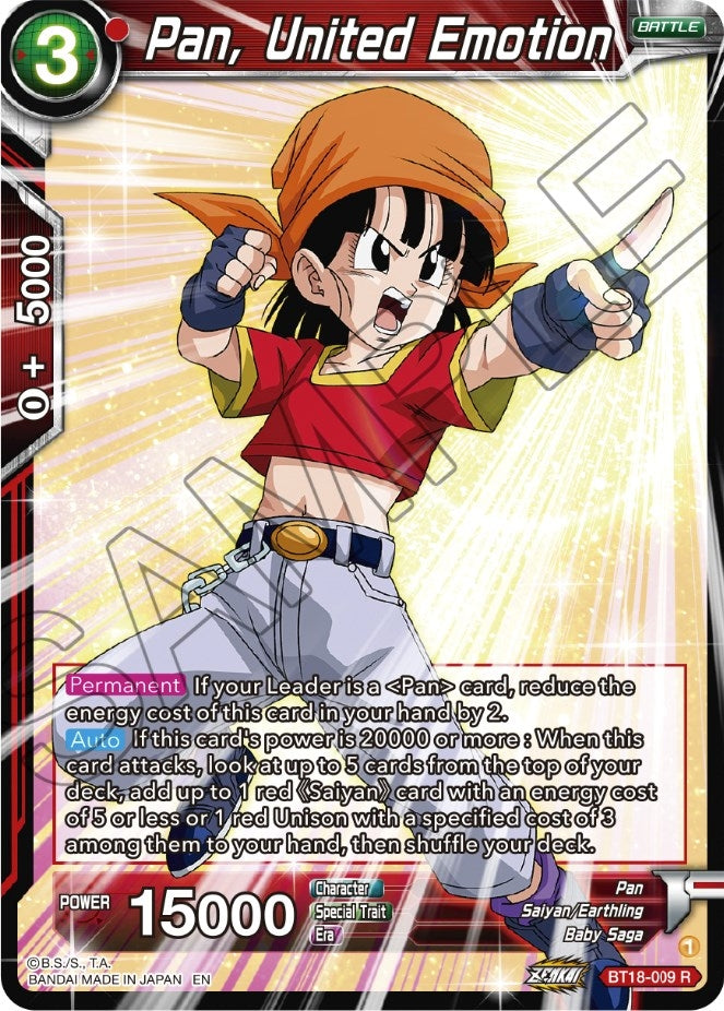 Image for Pan, United Emotion (Dawn of the Z-Legends) (BT18-009) - Dragon Ball Super: Masters