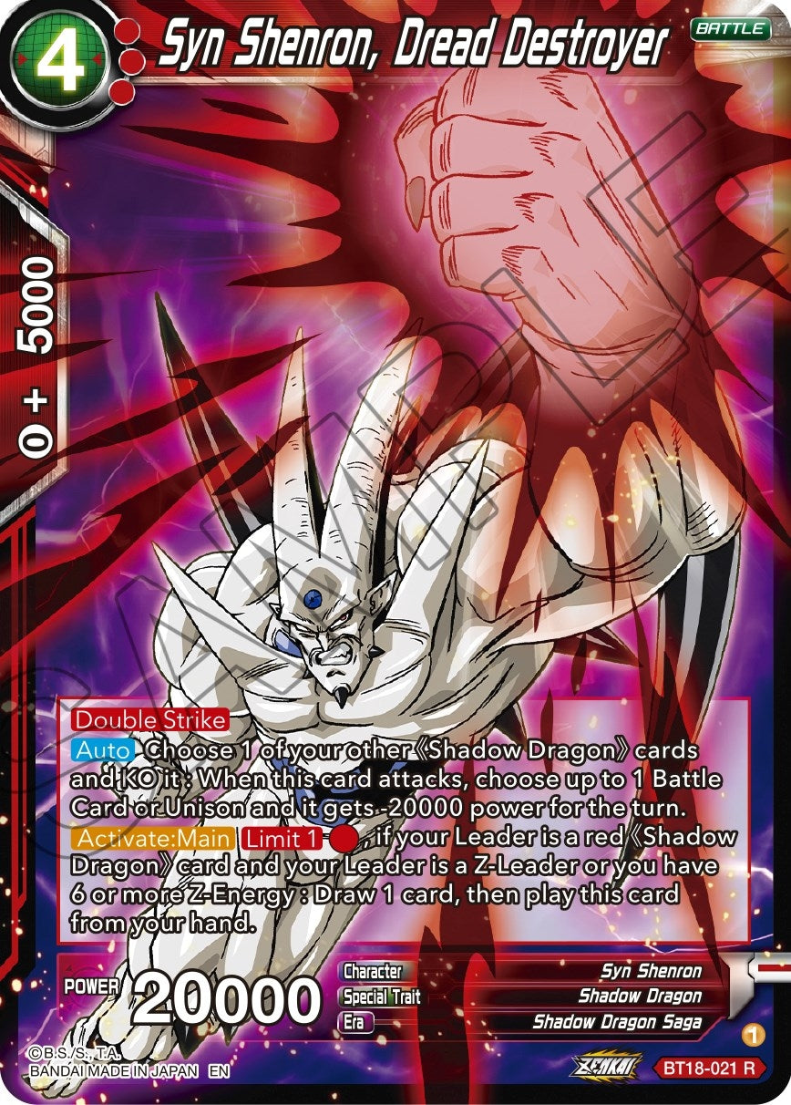 Image for Syn Shenron, Dread Destroyer (Dawn of the Z-Legends) (BT18-021) - Dragon Ball Super: Masters