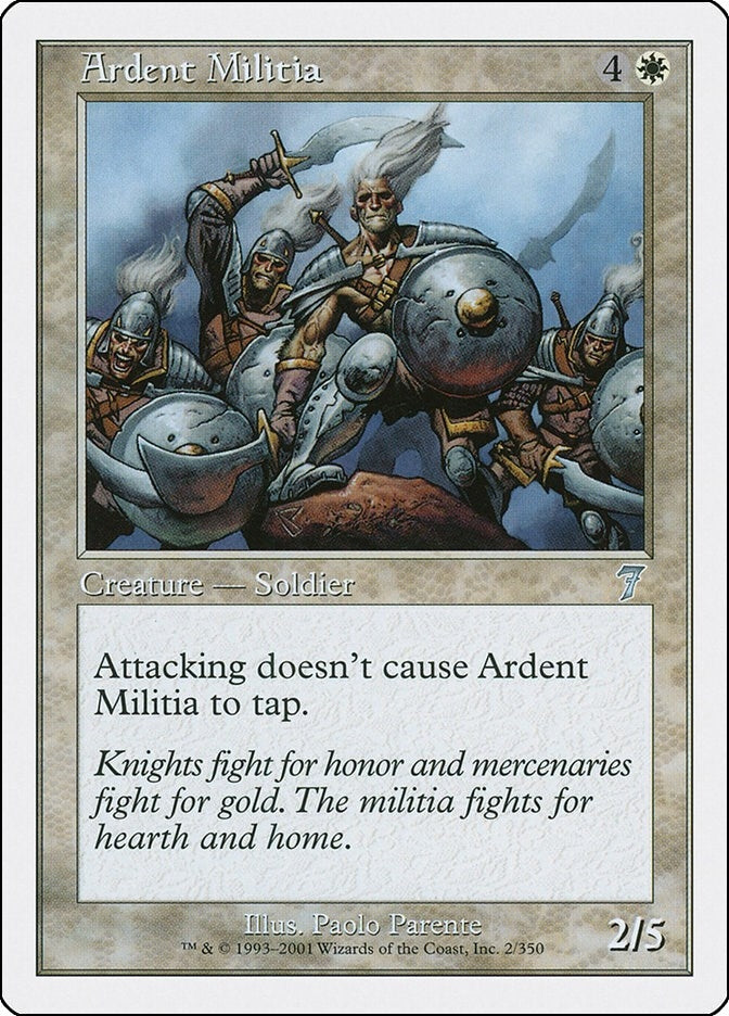 Image for Ardent Militia (7th Edition) (2) - Magic: The Gathering