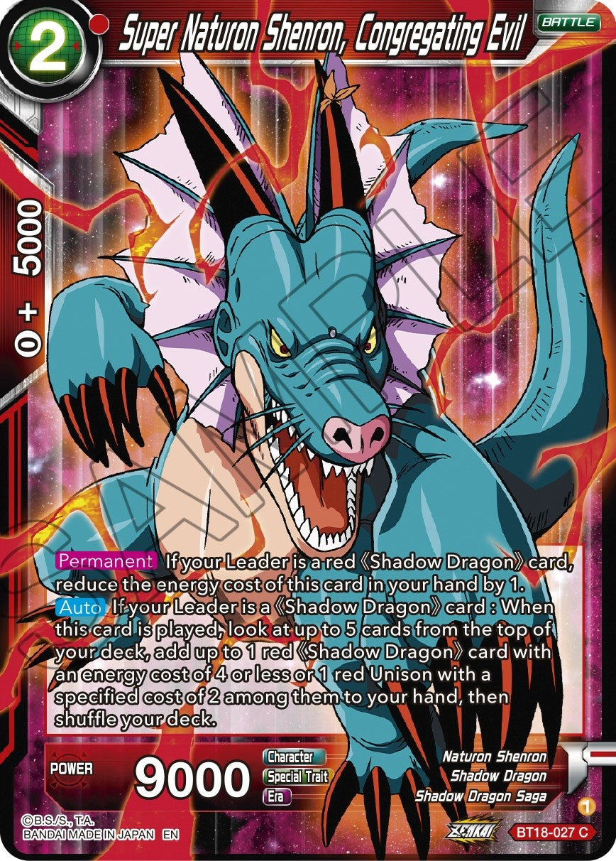 Image for Super Naturon Shenron, Congregating Evil (Dawn of the Z-Legends) (BT18-027) - Dragon Ball Super: Masters