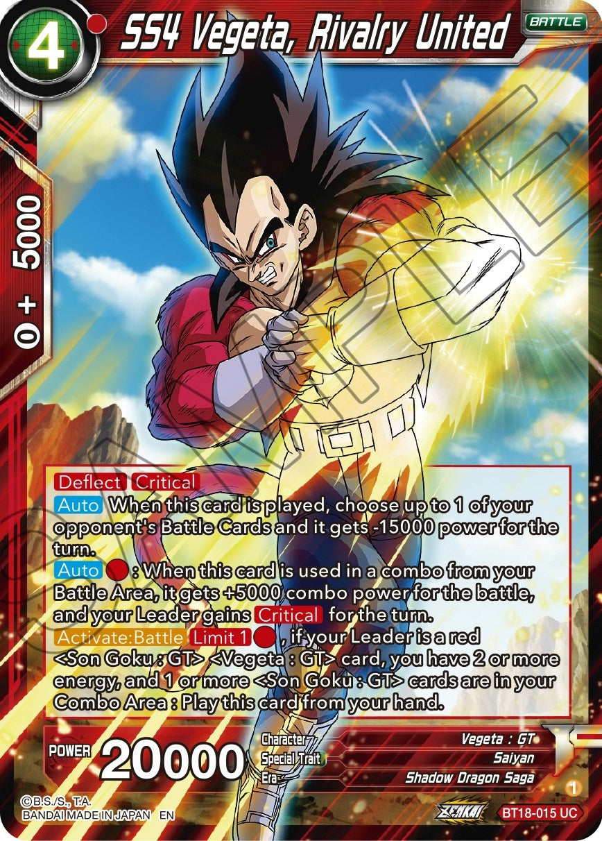 Image for SS4 Vegeta, Rivalry United (Dawn of the Z-Legends) (BT18-015) - Dragon Ball Super: Masters