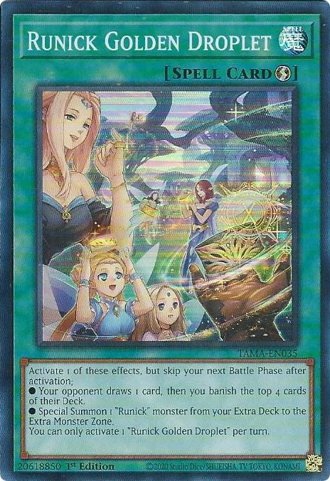 Image for Runick Golden Droplet (Tactical Masters) (TAMA-EN035) - YuGiOh