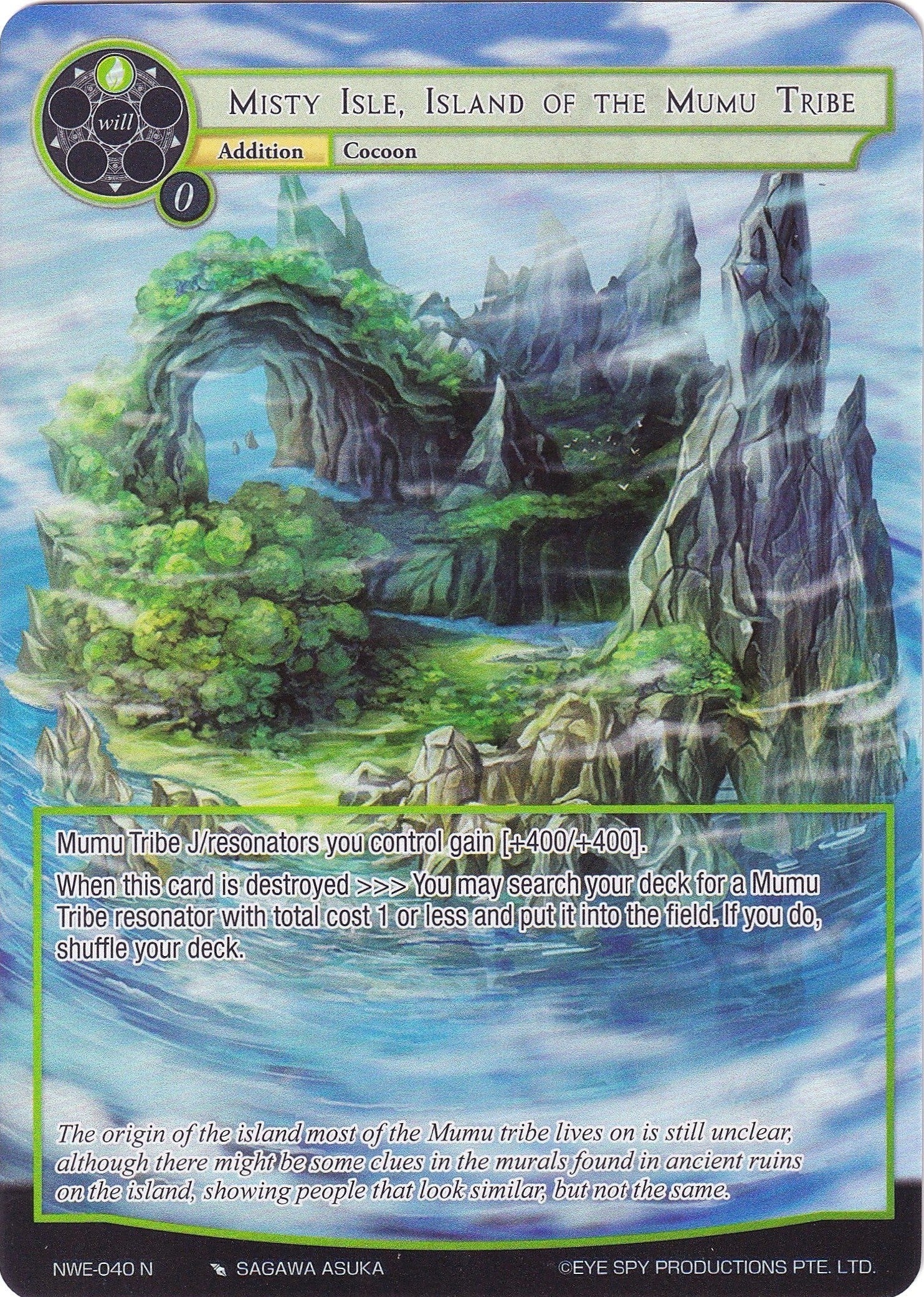 Image for Misty Isle, Island of the Mumu Tribe (Full Art) (A New World Emerges) (NWE-040 N) - Force of Will