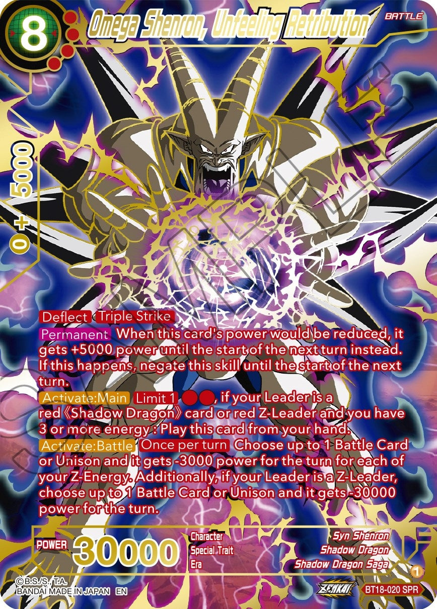 Image for Omega Shenron, Unfeeling Retribution (SPR) (Dawn of the Z-Legends) (BT18-020) - Dragon Ball Super: Masters