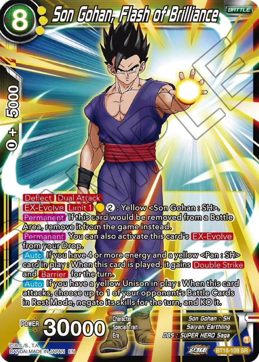 Image for Son Gohan, Flash of Brilliance (Promotion Cards) (BT18-109) - Dragon Ball Super: Masters