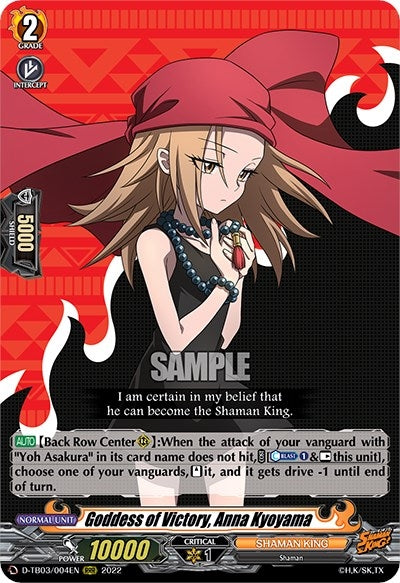 Image for Goddess of Victory, Anna Kyoyama (D-TB03: Shaman King) (D-TB03/004EN) - Cardfight Vanguard