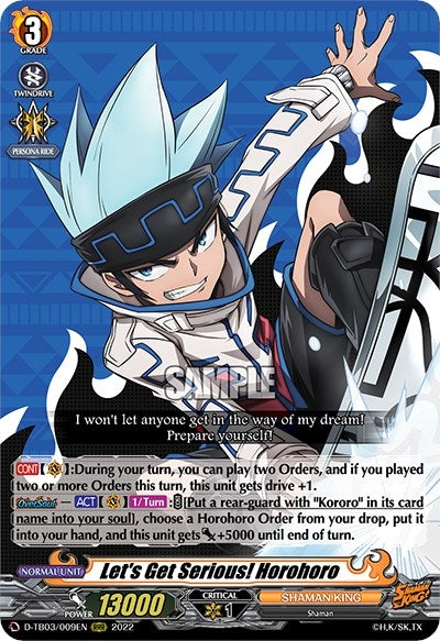 Image for Let's Get Serious! Horohoro (D-TB03: Shaman King) (D-TB03/009EN) - Cardfight Vanguard