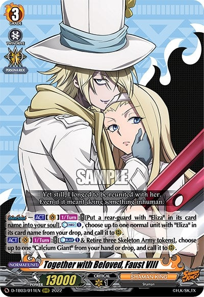 Image for Together with Beloved, Faust VIII (D-TB03: Shaman King) (D-TB03/011EN) - Cardfight Vanguard