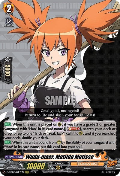 Image for Wudu-maer, Matilda Matisse (D-TB03: Shaman King) (D-TB03/017EN) - Cardfight Vanguard
