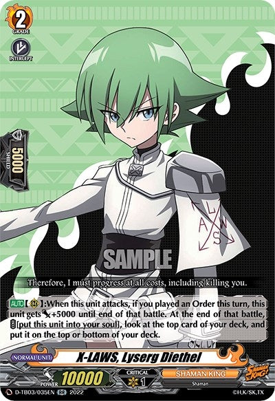 Image for X-LAWS, Lyserg Diethel (D-TB03: Shaman King) (D-TB03/035EN) - Cardfight Vanguard