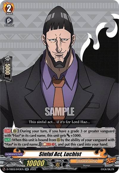 Image for Sinful Act, Luchist (D-TB03: Shaman King) (D-TB03/043EN) - Cardfight Vanguard