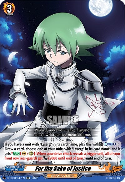 Image for For the Sake of Justice (D-TB03: Shaman King) (D-TB03/047EN) - Cardfight Vanguard
