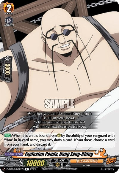 Image for Explosion Panda, Hang Zang-Ching (D-TB03: Shaman King) (D-TB03/062EN) - Cardfight Vanguard