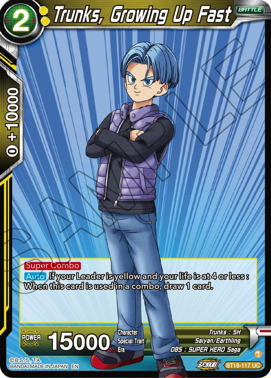 Image for Trunks, Growing Up Fast (Dawn of the Z-Legends) (BT18-117) - Dragon Ball Super: Masters