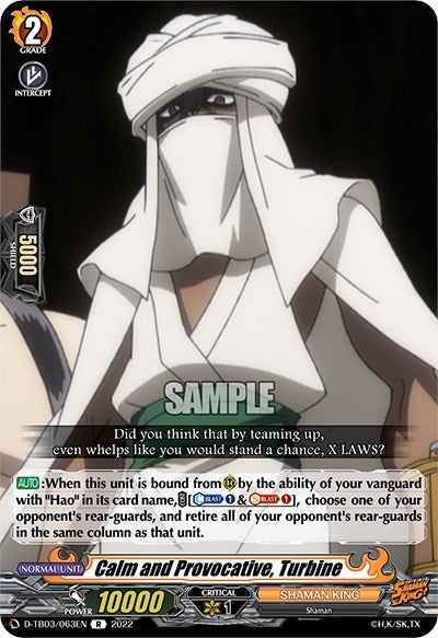 Image for Calm and Provocative, Turbine (D-TB03: Shaman King) (D-TB03/063EN) - Cardfight Vanguard