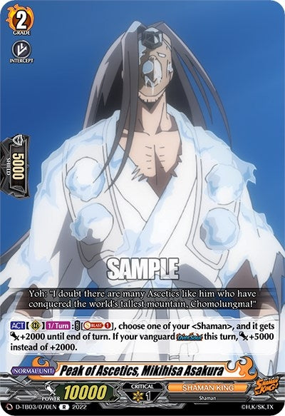 Image for Peak of Ascetics, Mikihisa Asakura (D-TB03: Shaman King) (D-TB03/070EN) - Cardfight Vanguard
