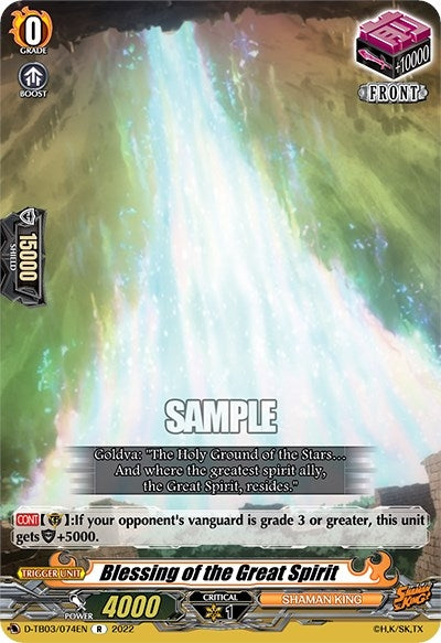 Image for Blessing of the Great Spirit (D-TB03: Shaman King) (D-TB03/074EN) - Cardfight Vanguard