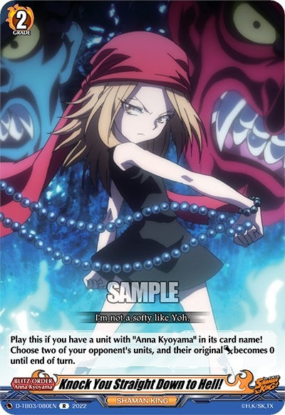 Image for Knock You Straight Down to Hell! (D-TB03: Shaman King) (D-TB03/080EN) - Cardfight Vanguard