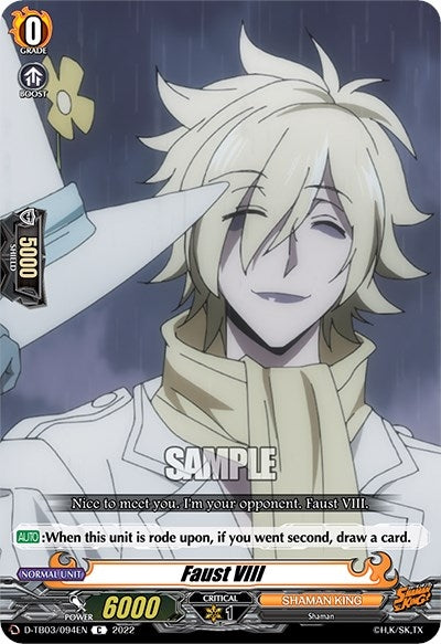 Image for Faust VIII (D-TB03: Shaman King) (D-TB03/094EN) - Cardfight Vanguard
