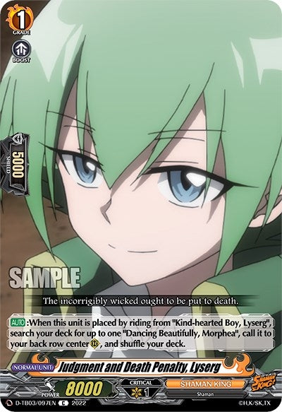 Image for Judgment and Death Penalty, Lyserg (D-TB03: Shaman King) (D-TB03/097EN) - Cardfight Vanguard