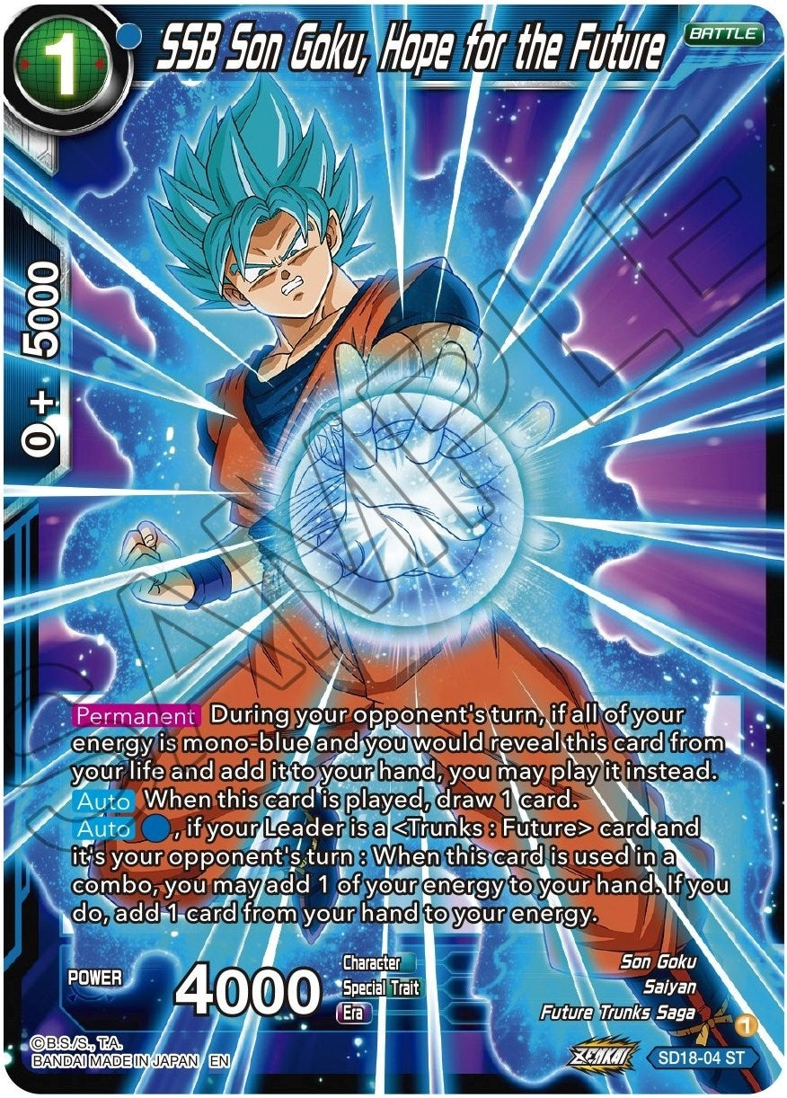 Image for SSB Son Goku, Hope for the Future (Dawn of the Z-Legends) (SD18-04) - Dragon Ball Super: Masters