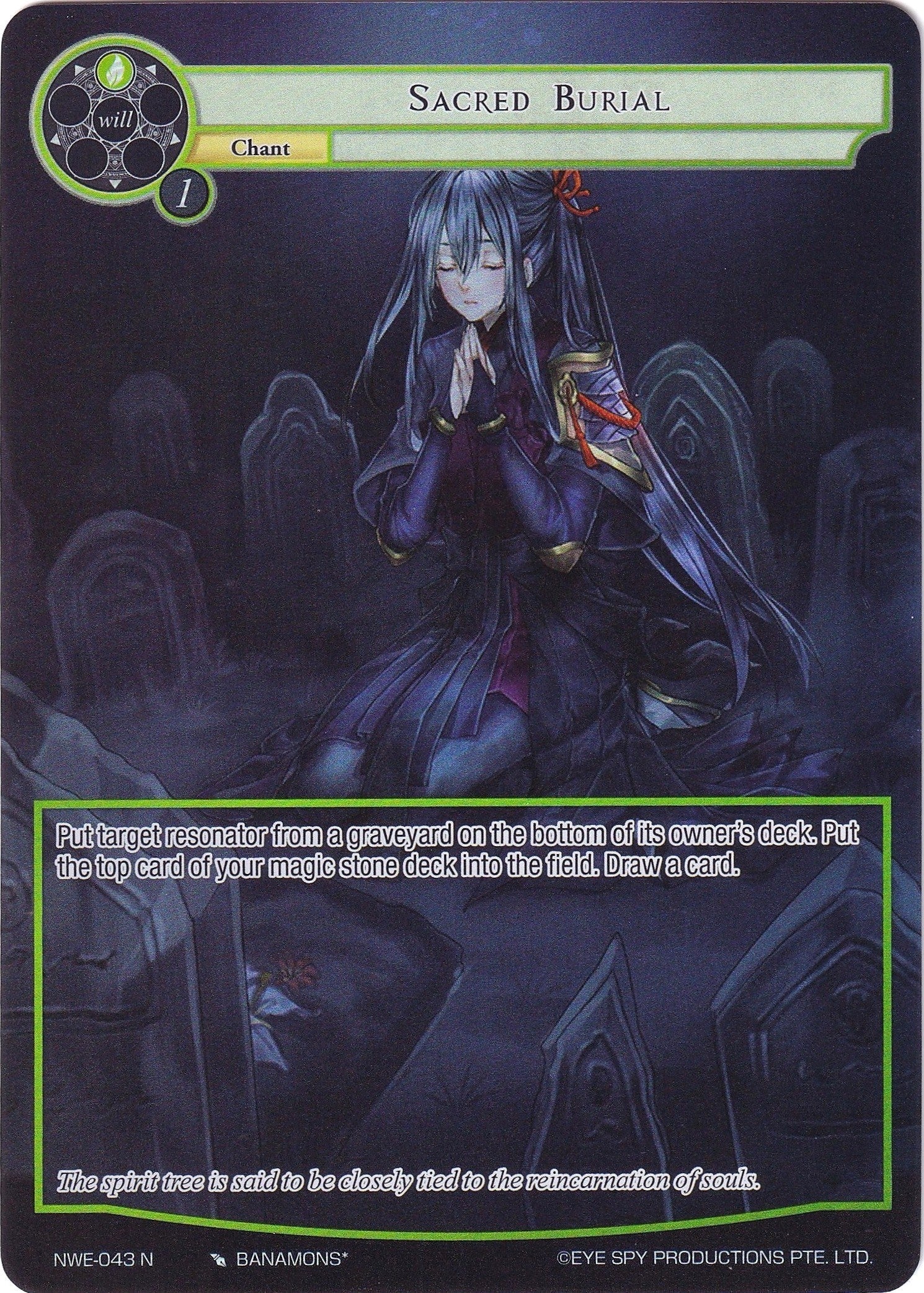 Image for Sacred Burial (Full Art) (A New World Emerges) (NWE-043 N) - Force of Will