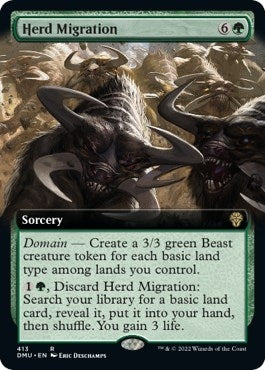 Image for Herd Migration (Extended Art) (Dominaria United) (413) - Magic: The Gathering