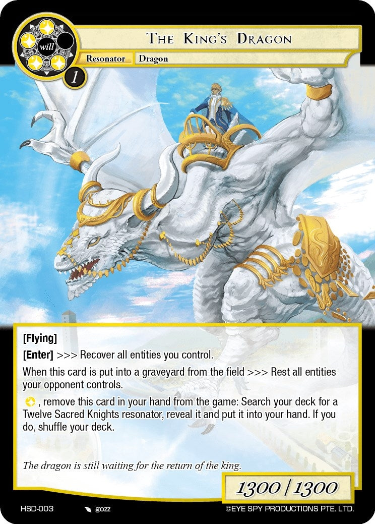 Image for The King's Dragon (Hero Cluster Starter Decks) (HSD-003) - Force of Will