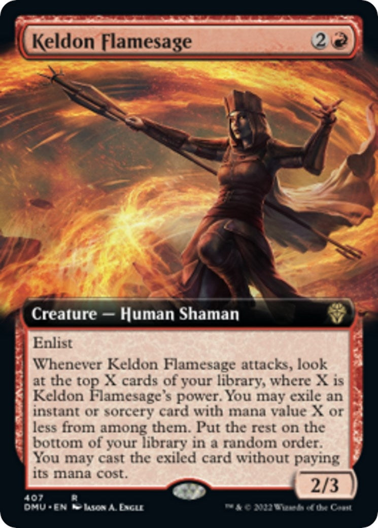 Image for Keldon Flamesage (Extended Art) (Dominaria United) (407) - Magic: The Gathering