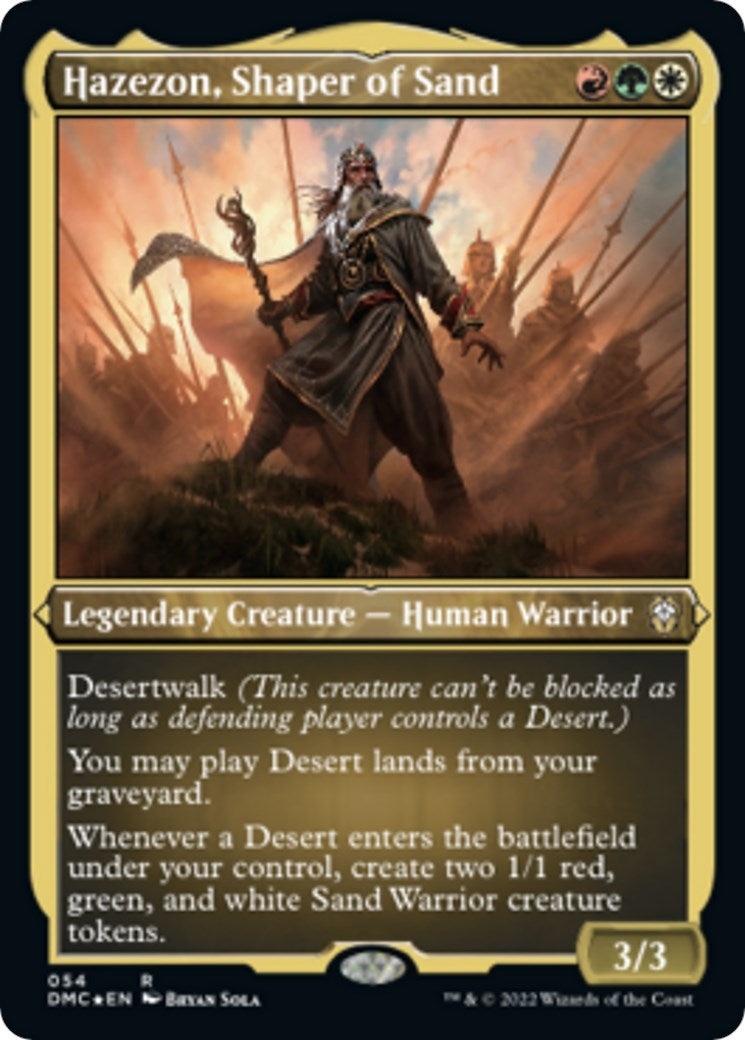 Image for Hazezon, Shaper of Sand (Foil Etched) (Commander: Dominaria United) (54) - Magic: The Gathering