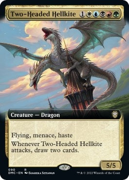 Image for Two-Headed Hellkite (Extended Art) (Commander: Dominaria United) (90) - Magic: The Gathering