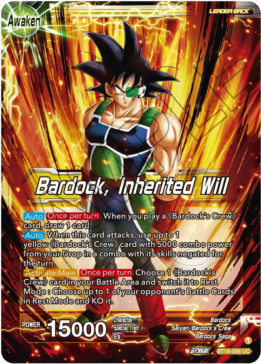 Image for Bardock's Crew // Bardock, Inherited Will (Dawn of the Z-Legends) (BT18-089) - Dragon Ball Super: Masters