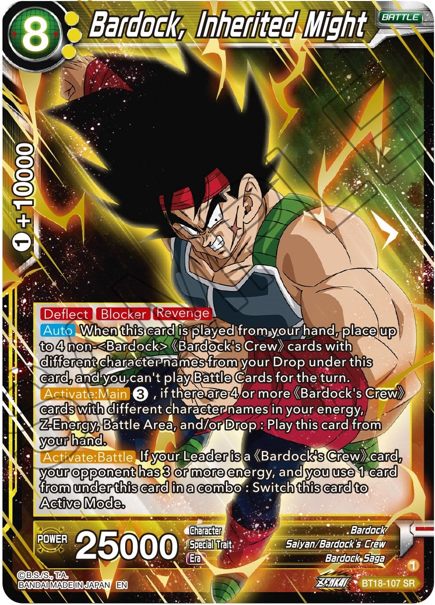 Image for Bardock, Inherited Might (Dawn of the Z-Legends) (BT18-107) - Dragon Ball Super: Masters
