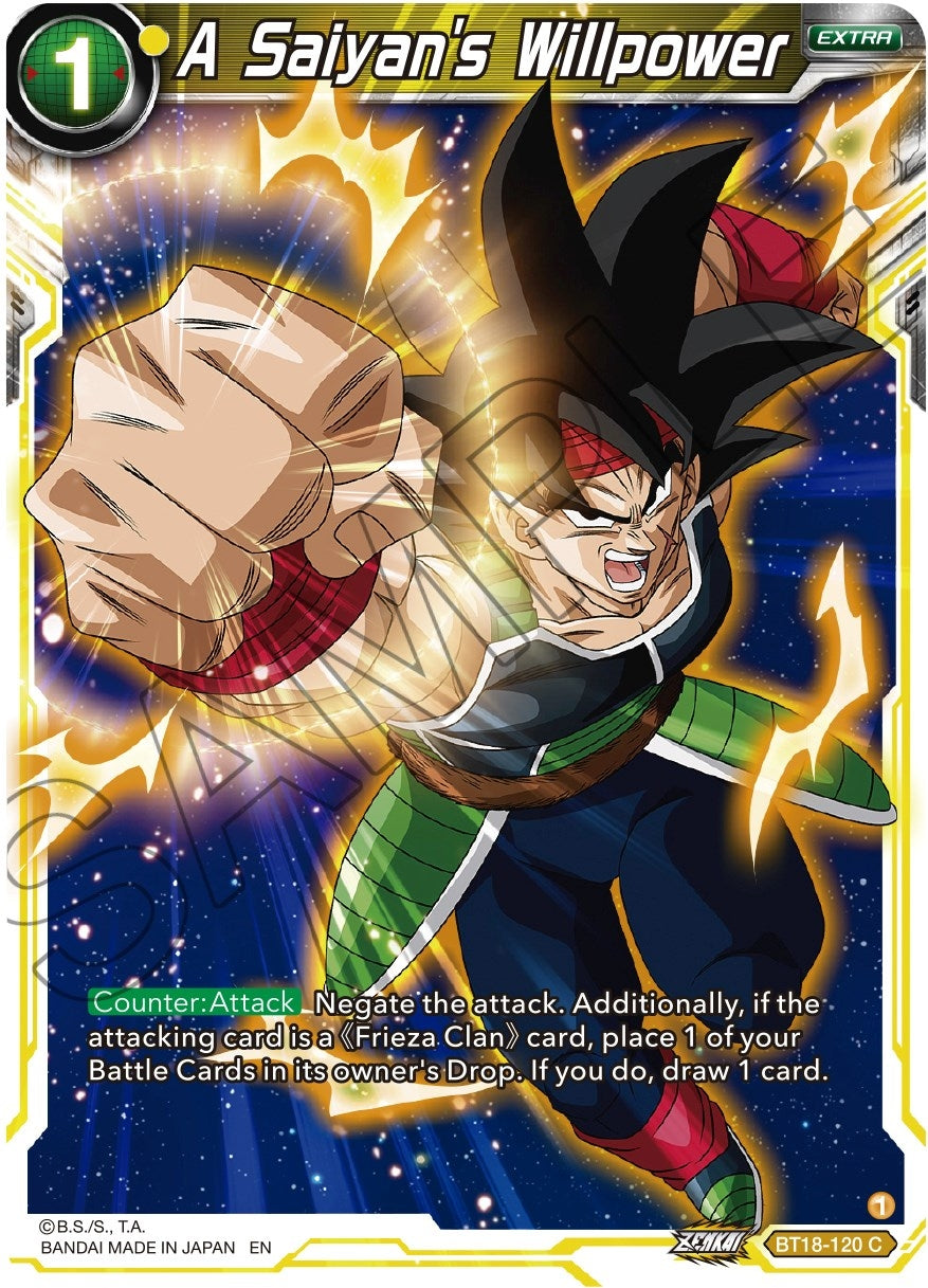 Image for A Saiyan's Willpower (Dawn of the Z-Legends) (BT18-120) - Dragon Ball Super: Masters