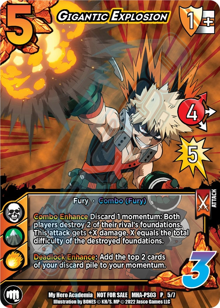Image for Gigantic Explosion (Provisional Showdown 3) (UniVersus: My Hero Academia Promo Cards) (MHA-PS03 P 5/7) - UniVersus