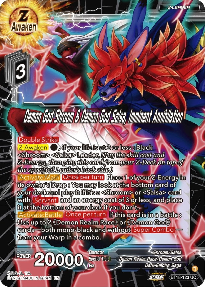 Image for Demon God Shroom & Demon God Salsa, Imminent Annihilation (Dawn of the Z-Legends) (BT18-123) - Dragon Ball Super: Masters