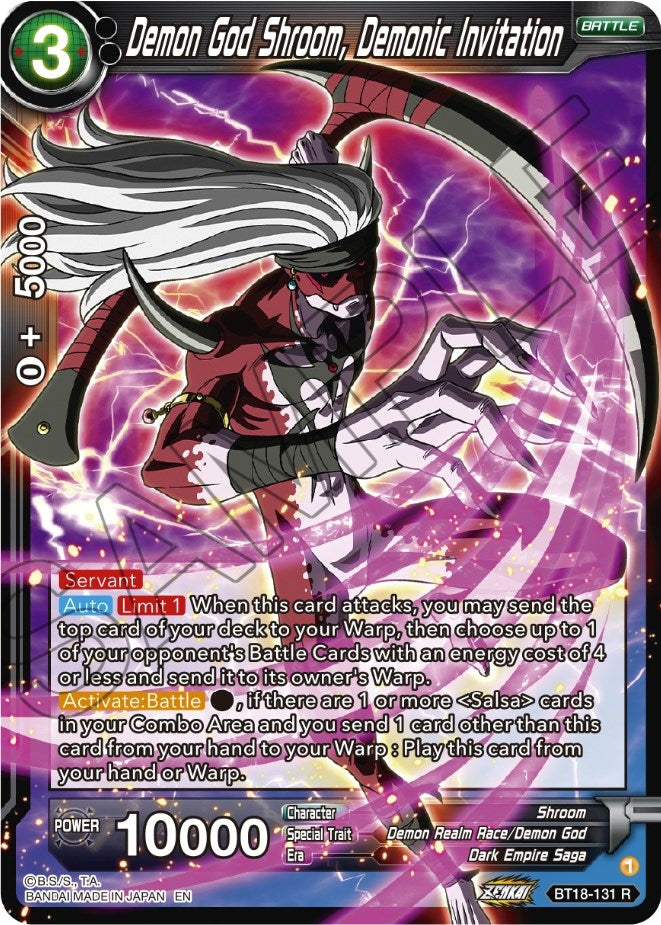 Image for Demon God Shroom, Demonic Invitation (Dawn of the Z-Legends) (BT18-131) - Dragon Ball Super: Masters