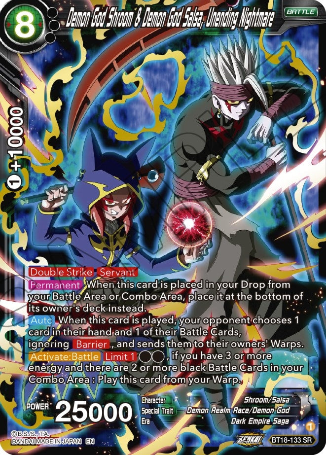 Image for Demon God Shroom & Demon God Salsa, Unending Nightmare (Dawn of the Z-Legends) (BT18-133) - Dragon Ball Super: Masters
