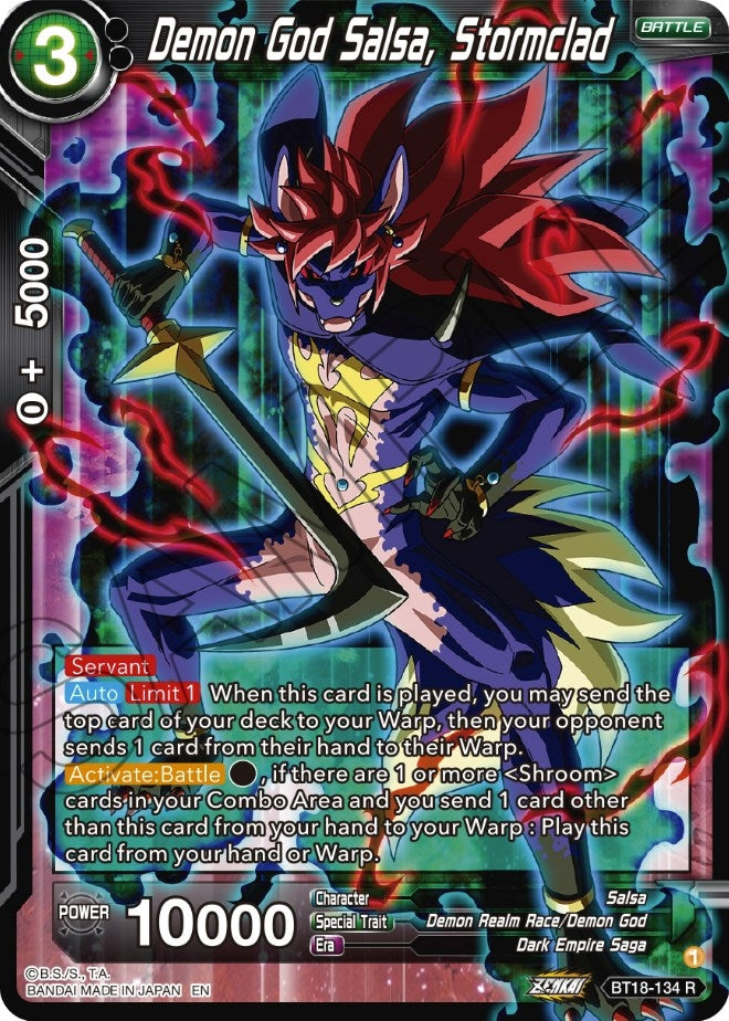 Image for Demon God Salsa, Stormclad (Dawn of the Z-Legends) (BT18-134) - Dragon Ball Super: Masters