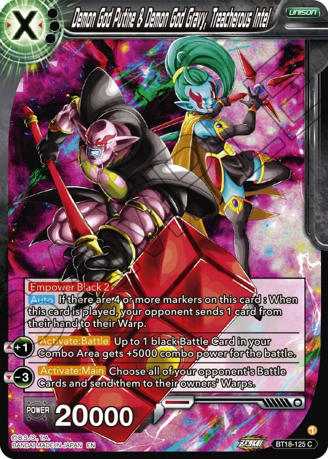 Image for Demon God Putine & Demon God Gravy, Treacherous Intel (Dawn of the Z-Legends) (BT18-125) - Dragon Ball Super: Masters