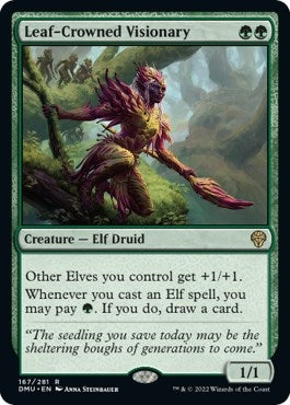 Image for Leaf-Crowned Visionary (Dominaria United) (167) - Magic: The Gathering