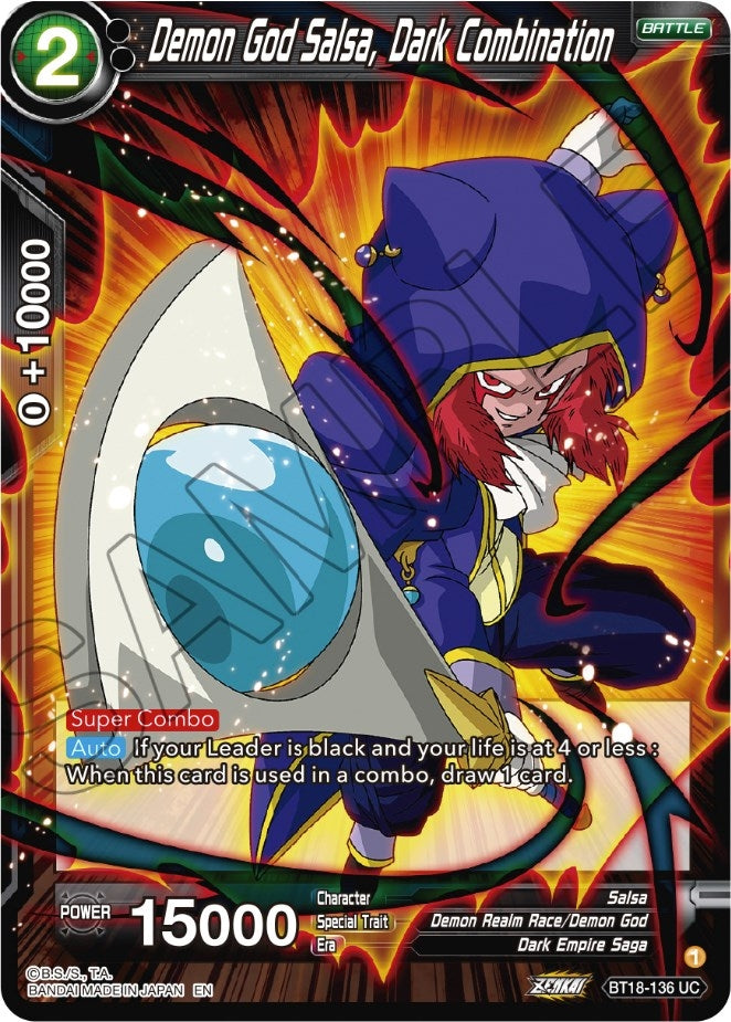 Image for Demon God Salsa, Dark Combination (Dawn of the Z-Legends) (BT18-136) - Dragon Ball Super: Masters