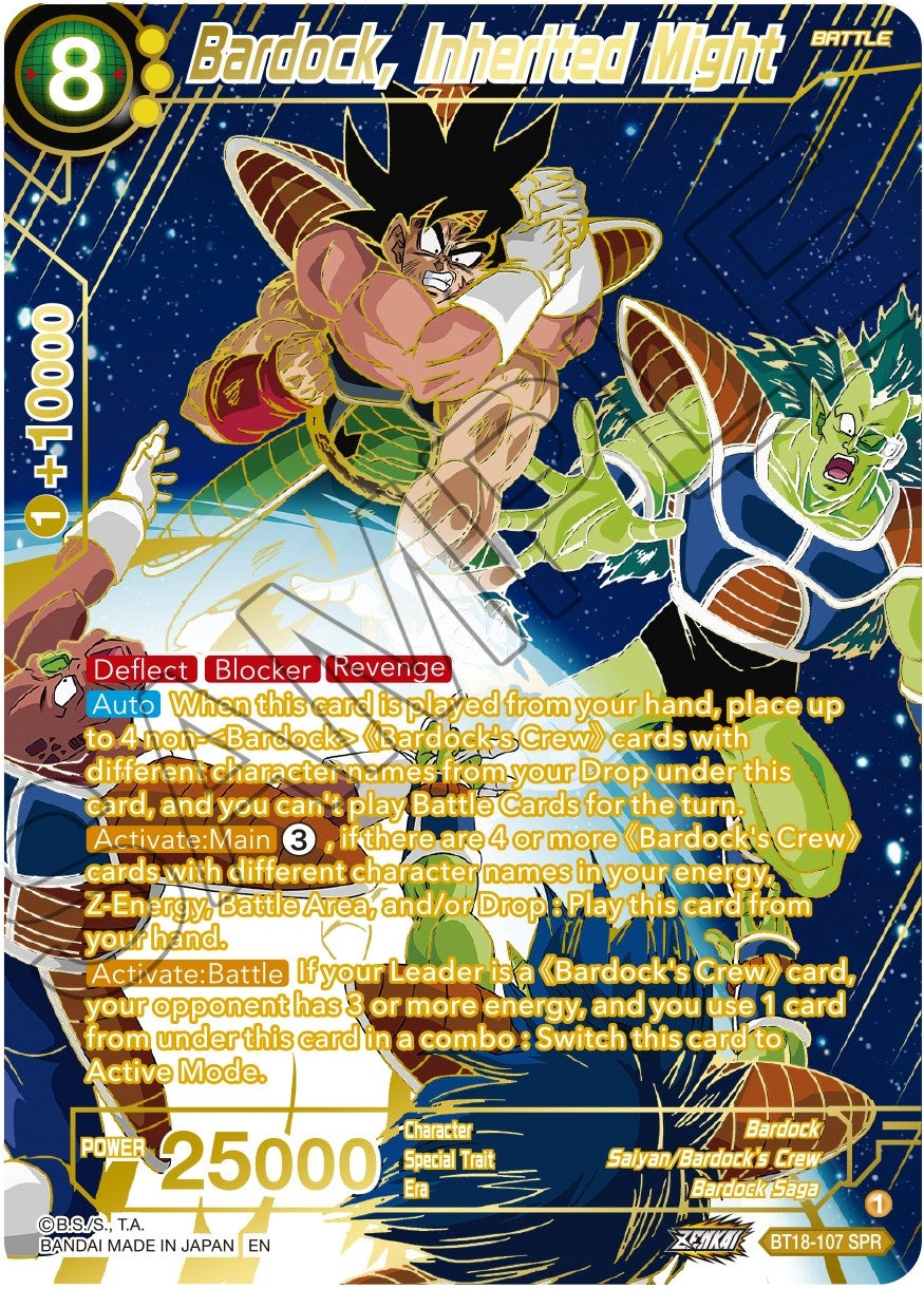 Image for Bardock, Inherited Might (SPR) (Dawn of the Z-Legends) (BT18-107) - Dragon Ball Super: Masters