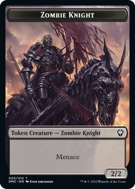 Image for Zombie Knight // Goblin Double-Sided Token (Commander: Dominaria United) (5 // 12) - Magic: The Gathering