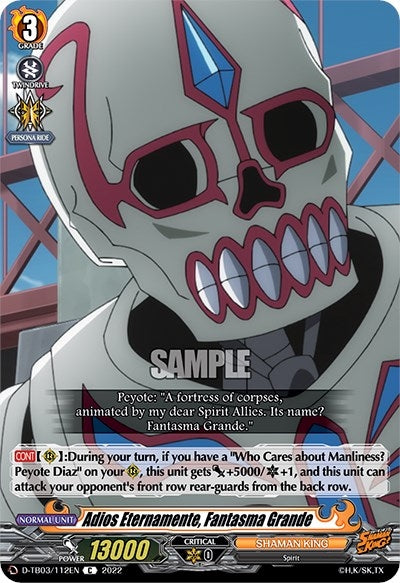 Image for Adios Eternamente, Fantasma Grande (D-TB03: Shaman King) (D-TB03/112EN) - Cardfight Vanguard