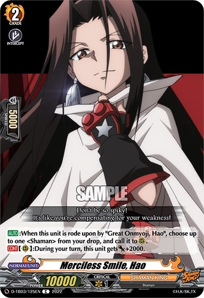 Image for Merciless Smile, Hao (D-TB03: Shaman King) (D-TB03/125EN) - Cardfight Vanguard