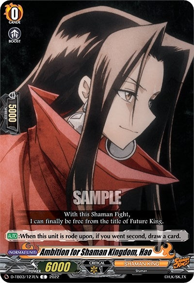 Image for Ambition for Shaman Kingdom, Hao (D-TB03: Shaman King) (D-TB03/127EN) - Cardfight Vanguard