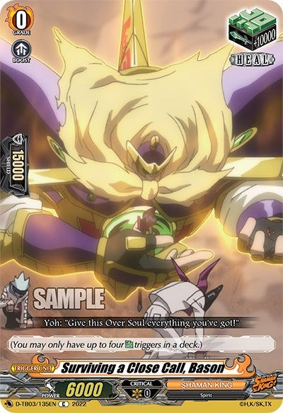 Image for Surviving a Close Call, Bason (D-TB03: Shaman King) (D-TB03/135EN) - Cardfight Vanguard