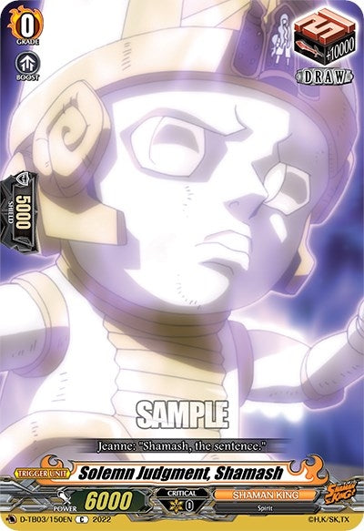 Image for Solemn Judgment, Shamash (D-TB03: Shaman King) (D-TB03/150EN) - Cardfight Vanguard